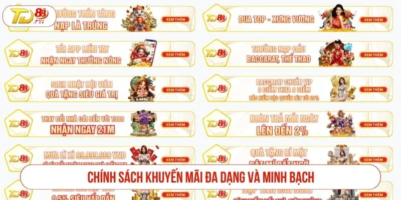 TD88 Có Lừa Đảo Không? Phân Tích Chi Tiết Độ Uy Tín Chính sách khuyến mãi đa dạng và minh bạch